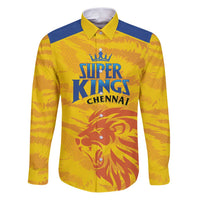 Custom Chennai 2025 Cricket Super Kings Family Matching Puletasi and Hawaiian Shirt Yellow Army Lions Champion