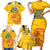 Custom Chennai 2025 Cricket Super Kings Family Matching Short Sleeve Bodycon Dress and Hawaiian Shirt Yellow Army Lions Champion