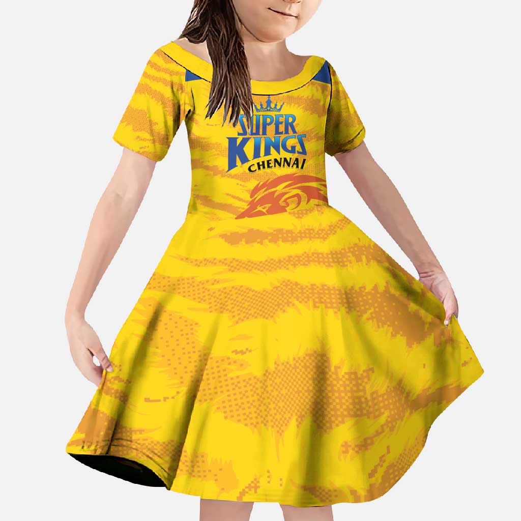 Custom Chennai 2025 Cricket Super Kings Family Matching Tank Maxi Dress and Hawaiian Shirt Yellow Army Lions Champion