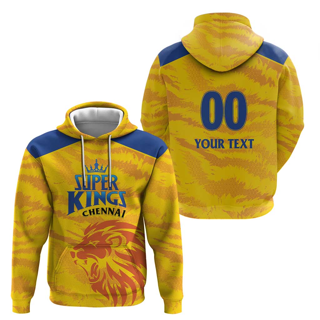 Custom Chennai 2025 Cricket Super Kings Hoodie Yellow Army Lions Champion