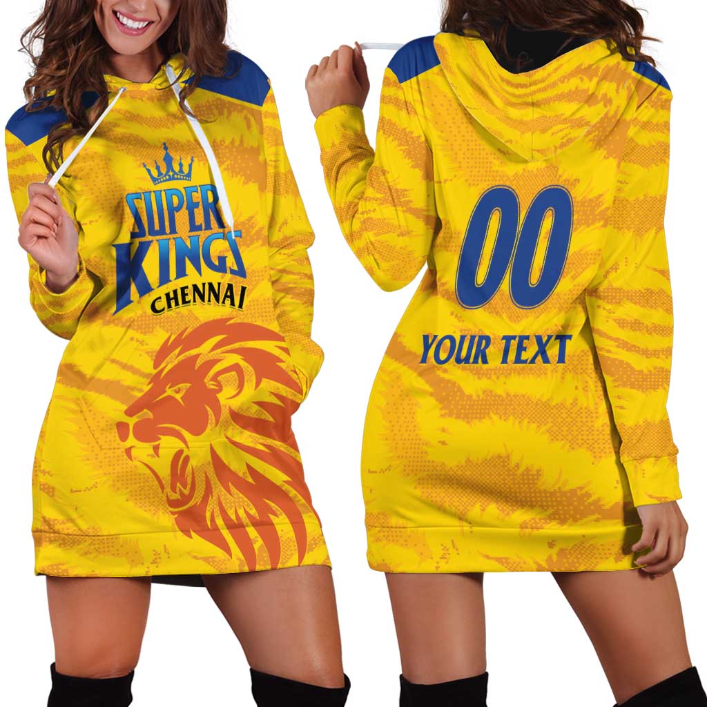 Custom Chennai 2025 Cricket Super Kings Hoodie Dress Yellow Army Lions Champion