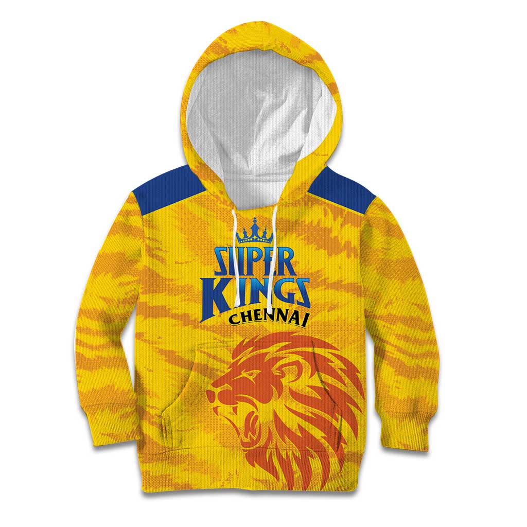 Custom Chennai 2025 Cricket Super Kings Kid Hoodie Yellow Army Lions Champion