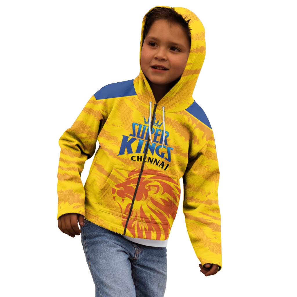 Custom Chennai 2025 Cricket Super Kings Kid Hoodie Yellow Army Lions Champion