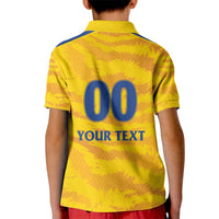Custom Chennai 2025 Cricket Super Kings Kid Polo Shirt Yellow Army Lions Champion