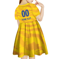 Custom Chennai 2025 Cricket Super Kings Kid Short Sleeve Dress Yellow Army Lions Champion