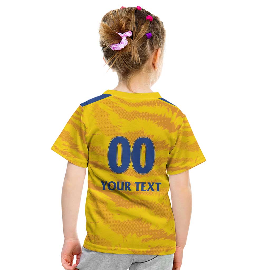 Custom Chennai 2025 Cricket Super Kings Kid T Shirt Yellow Army Lions Champion