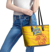 Chennai 2025 Cricket Super Kings Leather Tote Bag Yellow Army Lions Champion