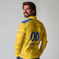 Custom Chennai 2025 Cricket Super Kings Long Sleeve Polo Shirt Yellow Army Lions Champion