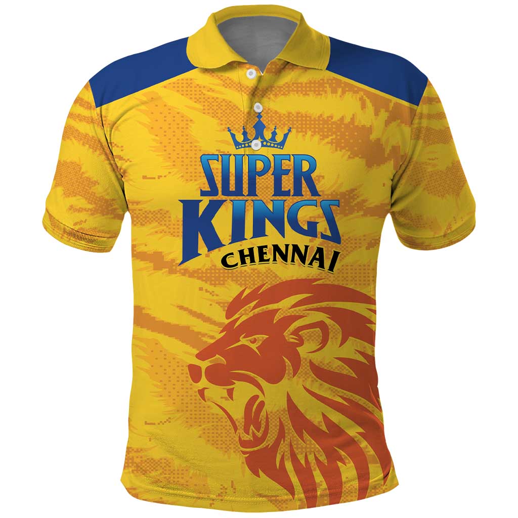 Custom Chennai 2025 Cricket Super Kings Polo Shirt Yellow Army Lions Champion
