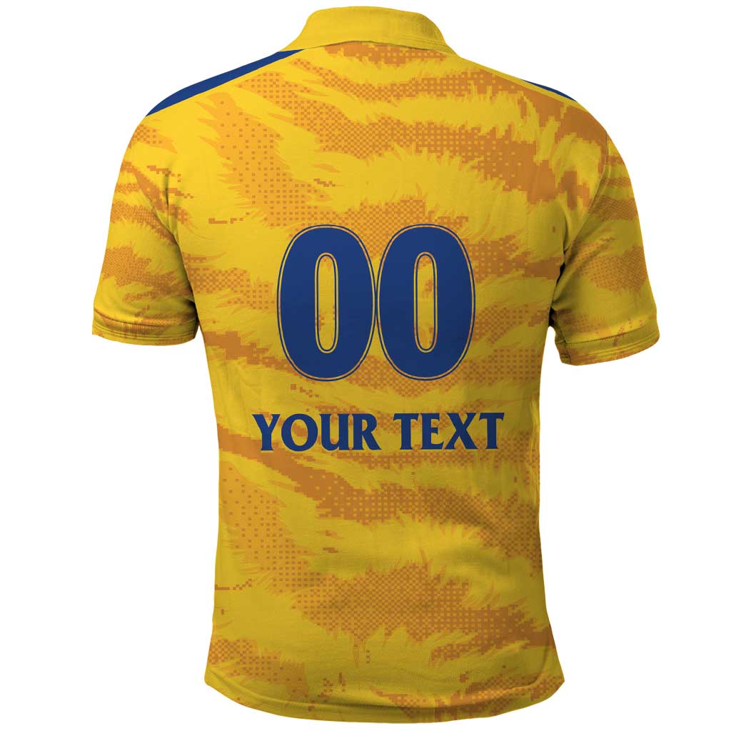 Custom Chennai 2025 Cricket Super Kings Polo Shirt Yellow Army Lions Champion