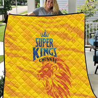 Chennai 2025 Cricket Super Kings Quilt Yellow Army Lions Champion