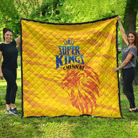 Chennai 2025 Cricket Super Kings Quilt Yellow Army Lions Champion