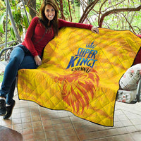 Chennai 2025 Cricket Super Kings Quilt Yellow Army Lions Champion