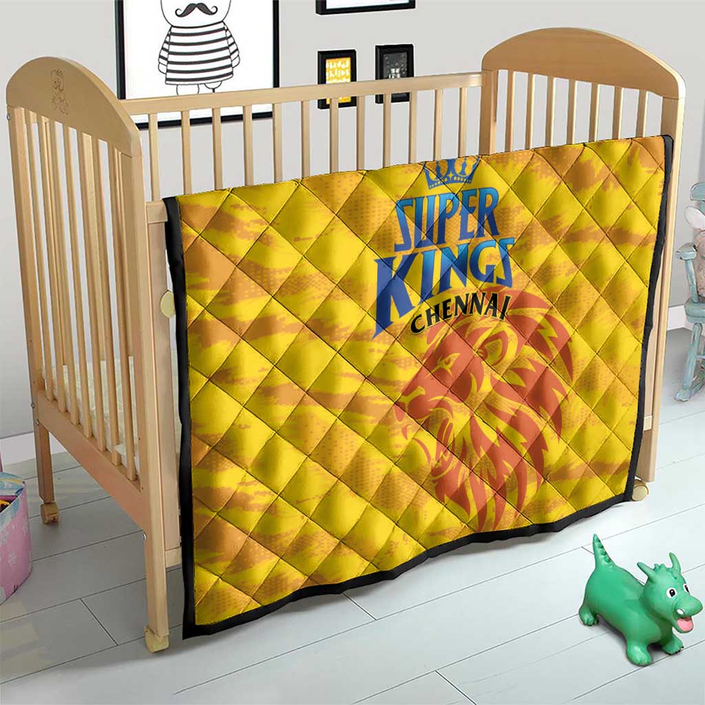 Chennai 2025 Cricket Super Kings Quilt Yellow Army Lions Champion