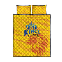 Chennai 2025 Cricket Super Kings Quilt Bed Set Yellow Army Lions Champion