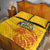 Chennai 2025 Cricket Super Kings Quilt Bed Set Yellow Army Lions Champion
