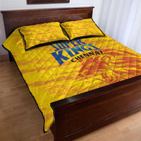 Chennai 2025 Cricket Super Kings Quilt Bed Set Yellow Army Lions Champion