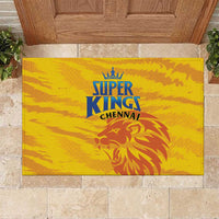 Chennai 2025 Cricket Super Kings Rubber Doormat Yellow Army Lions Champion