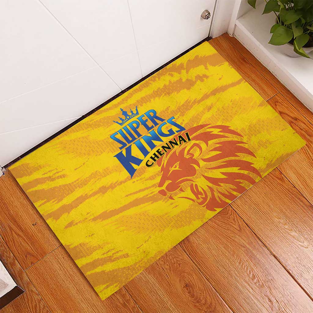 Chennai 2025 Cricket Super Kings Rubber Doormat Yellow Army Lions Champion