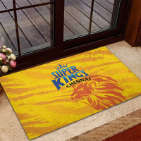 Chennai 2025 Cricket Super Kings Rubber Doormat Yellow Army Lions Champion