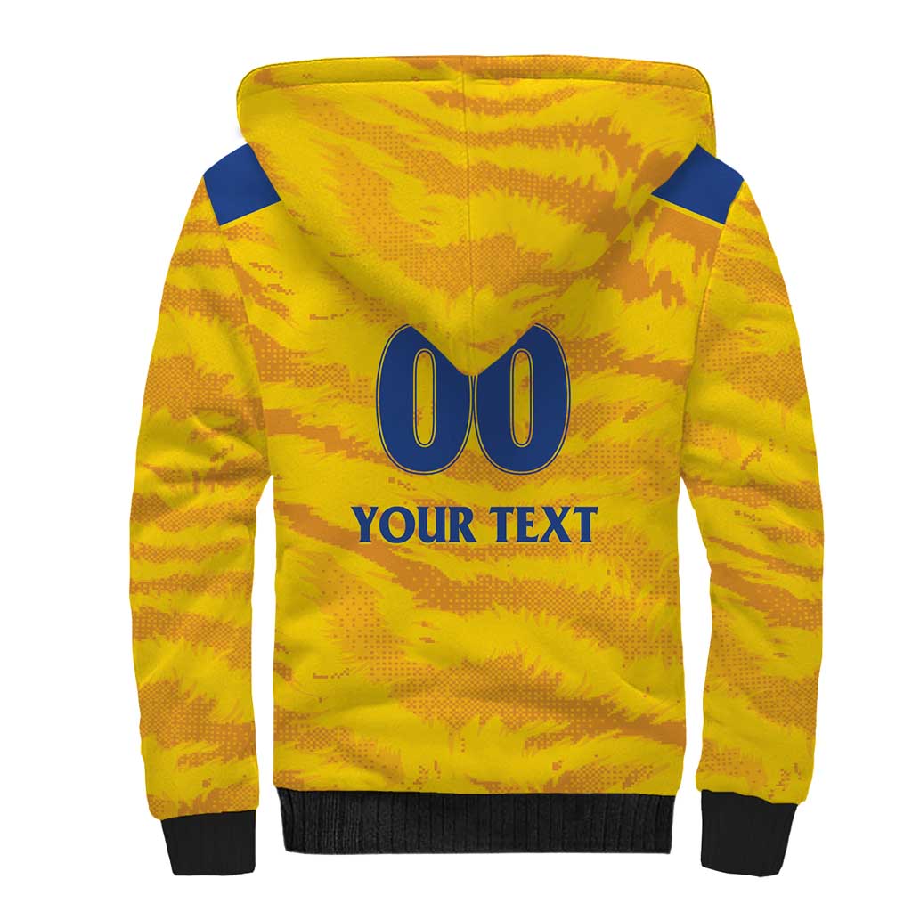 Custom Chennai 2025 Cricket Super Kings Sherpa Hoodie Yellow Army Lions Champion