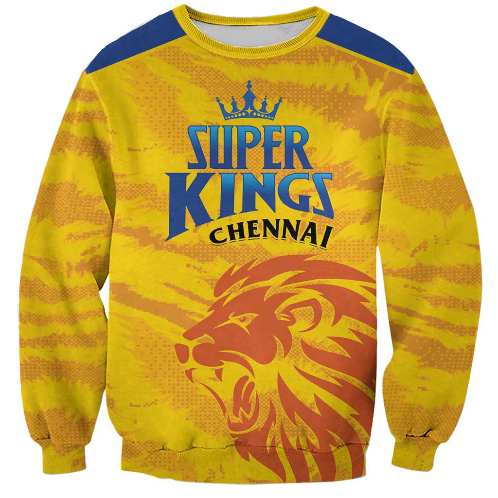 Custom Chennai 2025 Cricket Super Kings Sweatshirt Yellow Army Lions Champion