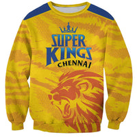 Custom Chennai 2025 Cricket Super Kings Sweatshirt Yellow Army Lions Champion