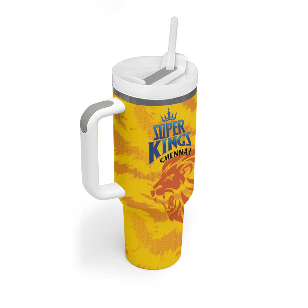 Custom Chennai 2025 Cricket Super Kings Tumbler With Handle Yellow Army Lions Champion