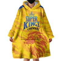 Custom Chennai 2025 Cricket Super Kings Wearable Blanket Hoodie Yellow Army Lions Champion