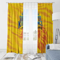 Chennai 2025 Cricket Super Kings Window Curtain Yellow Army Lions Champion