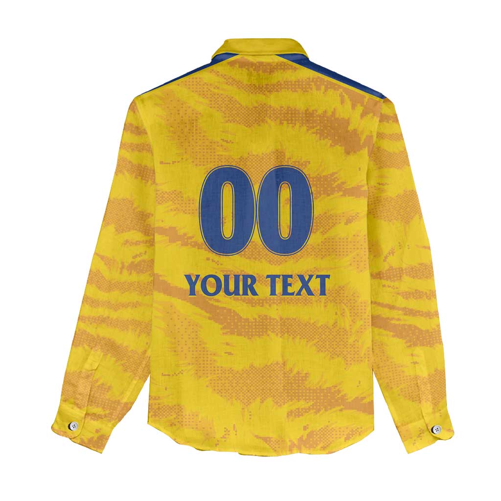 Custom Chennai 2025 Cricket Super Kings Women Casual Shirt Yellow Army Lions Champion