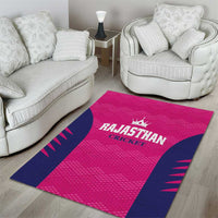 Rajasthan 2025 Cricket Royals Area Rug Pink And Halla Bol