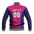 Custom Rajasthan 2025 Cricket Royals Baseball Jacket Pink And Halla Bol