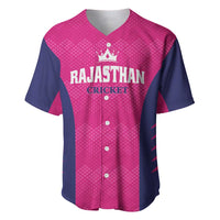 Custom Rajasthan 2025 Cricket Royals Baseball Jersey Pink And Halla Bol