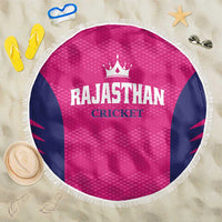 Rajasthan 2025 Cricket Royals Beach Blanket Pink And Halla Bol