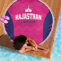 Rajasthan 2025 Cricket Royals Beach Blanket Pink And Halla Bol