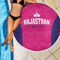 Rajasthan 2025 Cricket Royals Beach Blanket Pink And Halla Bol