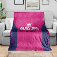 Rajasthan 2025 Cricket Royals Blanket Pink And Halla Bol