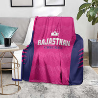 Rajasthan 2025 Cricket Royals Blanket Pink And Halla Bol