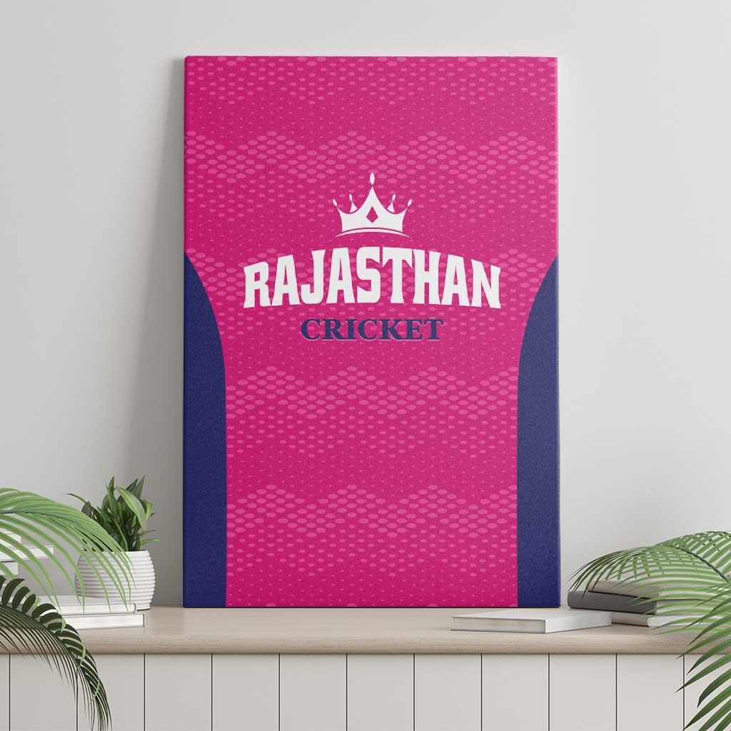 Rajasthan 2025 Cricket Royals Canvas Wall Art Pink And Halla Bol