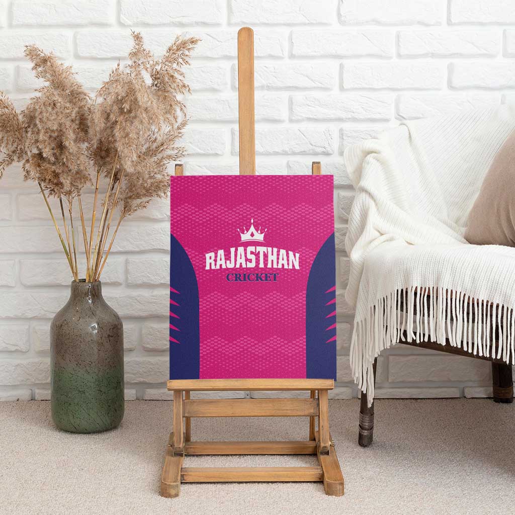 Rajasthan 2025 Cricket Royals Canvas Wall Art Pink And Halla Bol