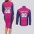 Custom Rajasthan 2025 Cricket Royals Couples Matching Long Sleeve Bodycon Dress and Long Sleeve Button Shirt Pink And Halla Bol