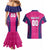 Custom Rajasthan 2025 Cricket Royals Couples Matching Mermaid Dress and Hawaiian Shirt Pink And Halla Bol