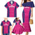 Custom Rajasthan 2025 Cricket Royals Family Matching Mermaid Dress and Hawaiian Shirt Pink And Halla Bol
