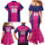 Custom Rajasthan 2025 Cricket Royals Family Matching Mermaid Dress and Hawaiian Shirt Pink And Halla Bol