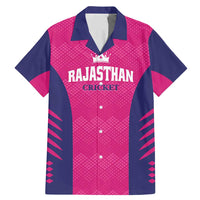 Custom Rajasthan 2025 Cricket Royals Family Matching Mermaid Dress and Hawaiian Shirt Pink And Halla Bol