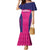 Custom Rajasthan 2025 Cricket Royals Family Matching Mermaid Dress and Hawaiian Shirt Pink And Halla Bol