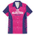 Custom Rajasthan 2025 Cricket Royals Family Matching Off The Shoulder Long Sleeve Dress and Hawaiian Shirt Pink And Halla Bol
