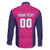 Custom Rajasthan 2025 Cricket Royals Family Matching Off Shoulder Short Dress and Hawaiian Shirt Pink And Halla Bol