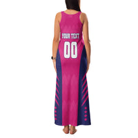 Custom Rajasthan 2025 Cricket Royals Family Matching Tank Maxi Dress and Hawaiian Shirt Pink And Halla Bol